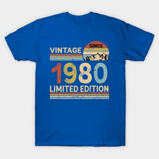 Vintage Since 1980 Limited Edition 43rd Birthday Gift Vintage Men's T-Shirt